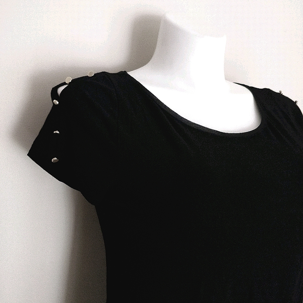 White House Black Market Short Sleeve Rivet Tee